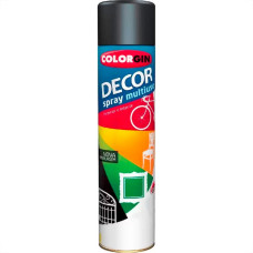 Spray Colorgin Decor Preto Brilhante 360Ml 8701