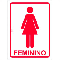 Placa Look 15X20Cm (Sanitario Feminino) - Kit C/5 Pecas