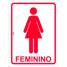 Placa Look 15X20Cm (Sanitario Feminino) - Kit C/5 Pecas