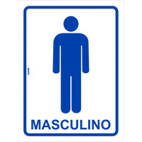 Placa Look 15X20Cm (Sanitario Masculino) - Kit C/5 Pecas