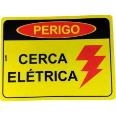 Placa Look 15X20Cm (Cerca Eletrica) - Kit C/5 Pecas