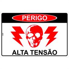 Placa Look 20X30Cm (Alta Tensao) - Kit C/5 Pecas