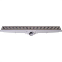 Ralo Linear Com Grelha Inox Luxo Estrela Com Sifao Removivel 5X 50Cm