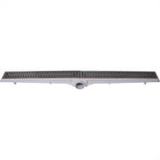 Ralo Linear Com Grelha Inox Luxo Estrela Com Sifao Removivel 5X 70Cm