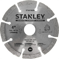 Disco Diamantado Stanley Segmentado Seco 105Mm X 20Mm - 4'' - Sta47402B