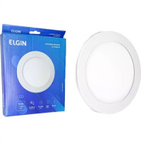 Plafon Led Embutir Elgin Redondo 12W. 6500K. Bivolt Branco