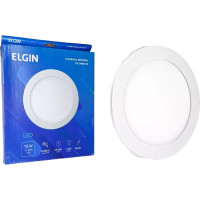 Plafon Led Embutir Elgin Redondo 18W. 6500K. Bivolt Branco