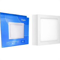 Plafon Led Sobrepor Elgin Quadrado 18W. 6500K. Bivolt