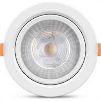 Spot Com Lampada Dicroica Led Elgin 5W. Redondo Branco Bivolt 3000K.