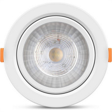 Spot Com Lampada Dicroica Led Elgin 5W. Redondo Branco Bivolt 3000K.