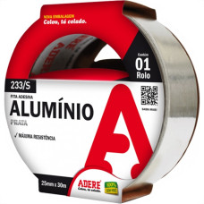 Fita Adesiva De Aluminio Prata Adere 233S - 25Mm X 30M