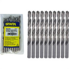 Broca Aco Rapido Irwin   3/16'' - Kit C/10 Pecas