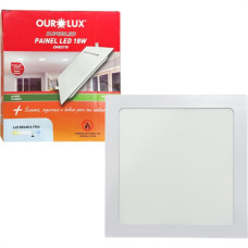 Plafon Led Embutir Ourolux Quadrado 18W. 1080Lm. 6500K. Bivolt Branco