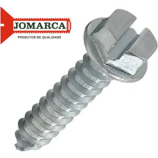 Parafuso Auto Atarraxante Sextavado E Fenda Com Arruela Jomarca 6,3 X 16Mm - Kit C/2 Centos