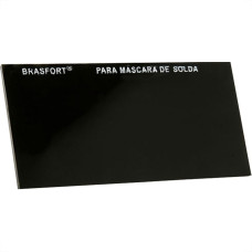 Vidro Retangular Escuro Brasfort Para Mascara De Solda No.14 - Kit C/5 Pecas