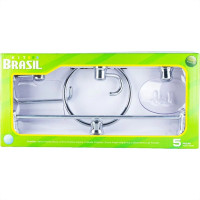 Acessorio Wc Brasil Kit Com 5 Pecas Cromado