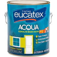 Tinta Esmalte Eucatex Brilho Base Agua.3,6 Branco