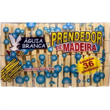 Prendedor Roupa Madeira Aguia Br C/36