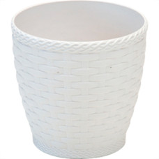 Vaso Rattan M2 Redondo Cinza