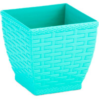 Vaso Cachepo Rattan M3 Quadr.Color