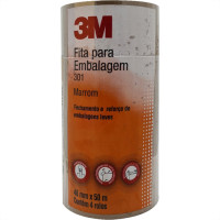 Fita Adesiva P/Emb.Marrom 3M 48 X 50 - Kit C/4 RL