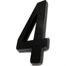 Numero Deplasti 3D Preto 4 13Cm