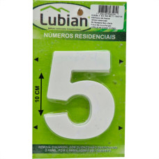 Numero Lubian 3D Branco Abs 5 10Cm