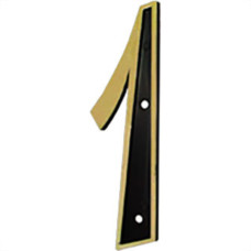 Numero Colonial Preto/Dourado N.1