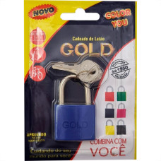 Cadeado Gold Color 25 Azul