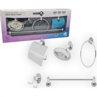 Kit Aces.P/Wc Hidrolar Inox  5Pc