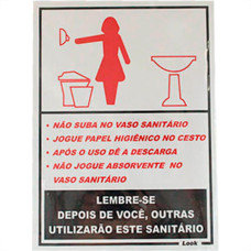 Placa Sinalizacao 15X20 San.Educativo F - Kit C/5 CA