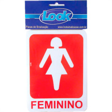 Placa Sinalizacao 15X20 Sanit.Feminino - Kit C/5 CA