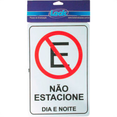 Placa Sinalizacao 20X30 Nao Estacione - Kit C/5 CA