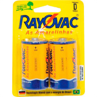 Pilha Rayovac Amarela. Grande C/2