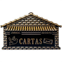 Caixa Carta Pvc/Chapa Pto/Ouro-08P