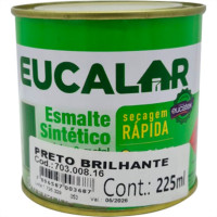 Esmalte Sintetico Eucalar 1/16 Preto