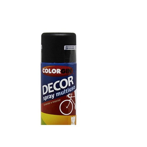 Spray Colorgin Decor Pr Fosco 360Ml 8711 - Kit C/6 LA