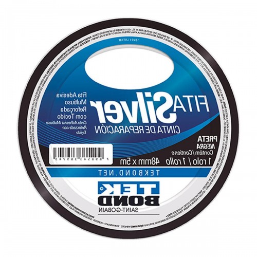 Fita Silver Tape Tekbond Preta 48Mmx05Mt