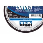 Fita Silver Tape Tekbond Preta 48Mmx05Mt