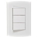 Conjunto Peesa Alfa 1507C 2 interruptores Simp.1Par.Branco
