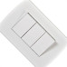 Conjunto Peesa Alfa 1507C 2 interruptores Simp.1Par.Branco