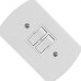 Conjunto Peesa Quality 505A 2 interruptores Simp Branco