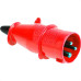 Plug Steck 2P+T 16A 380/440V 9H Vermelho 3079