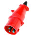 Plug Steck 2P+T 16A 380/440V 9H Vermelho 3079