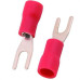 Terminal Pre-Isol Garfo Sv 1,25-4S Vermelho 22-16 - Kit C/100 Unidades