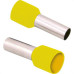 Terminal Pre-Isol Ilhos Tub E25-16 Amarelo - Kit C/100 Unidades