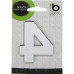 Numero Alum Espelhado Apto 4 Decore 7Cm