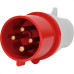 Plug Jng 3P+T 16A 380V 6H Vermelho Mgi-014