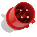 Plug Jng 3P+T 16A 380V 6H Vermelho Mgi-014