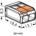 Conector Wago 2P 02 4,0M 32A 221-412 - Kit C/100 Unidades